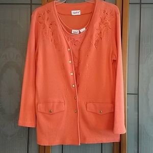 Embroidered twin set